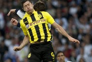 Borussia Dortmund v. Real Madryt. Na zdj. Robert Lewandowski