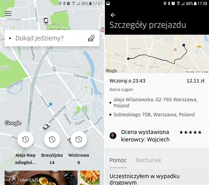 Uber jest szybki, wygodny i tani