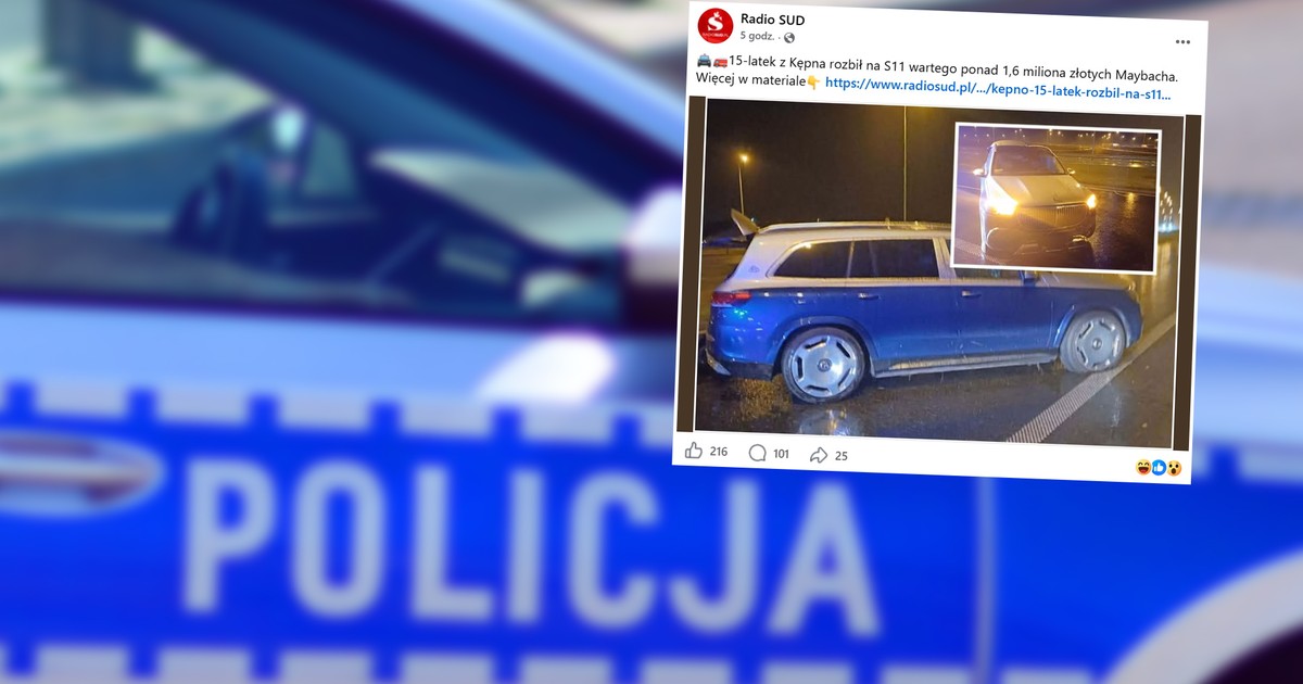 15-latek rozbił Maybacha za 1,6 mln zł – absurdalny wypadek na S11 w Wielkopolsce