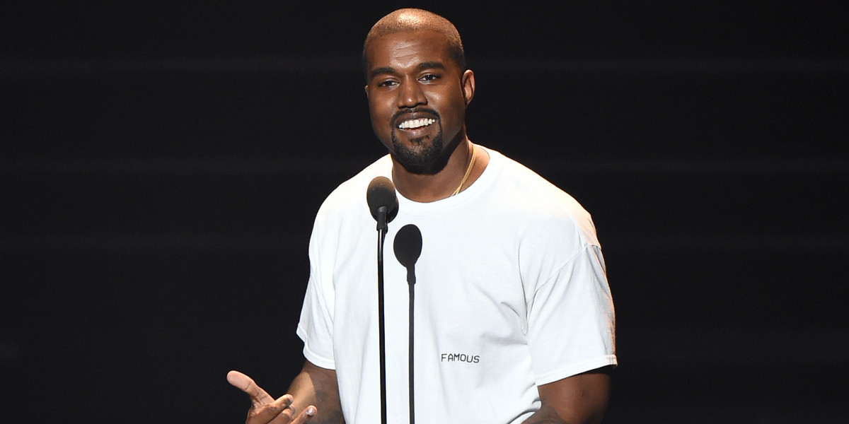 Kanye West spoke at the 2016 MTV VMAs and introduced a new music video.