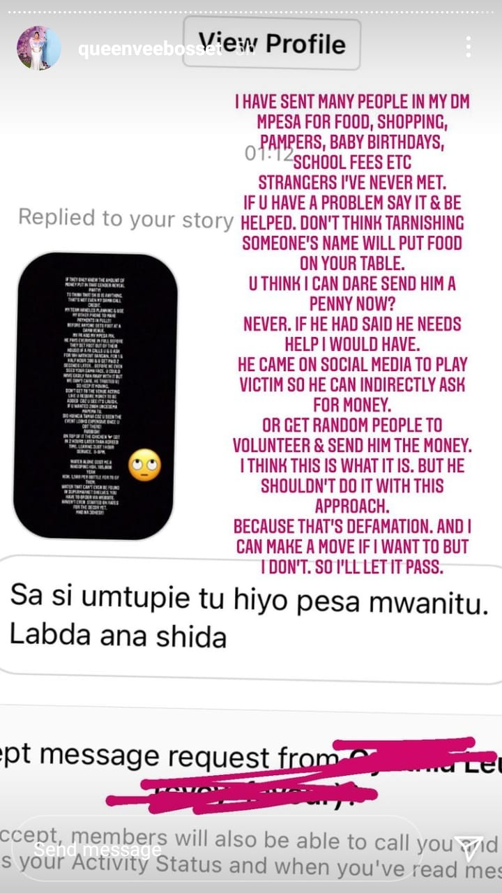 Vera Sidika's Response 