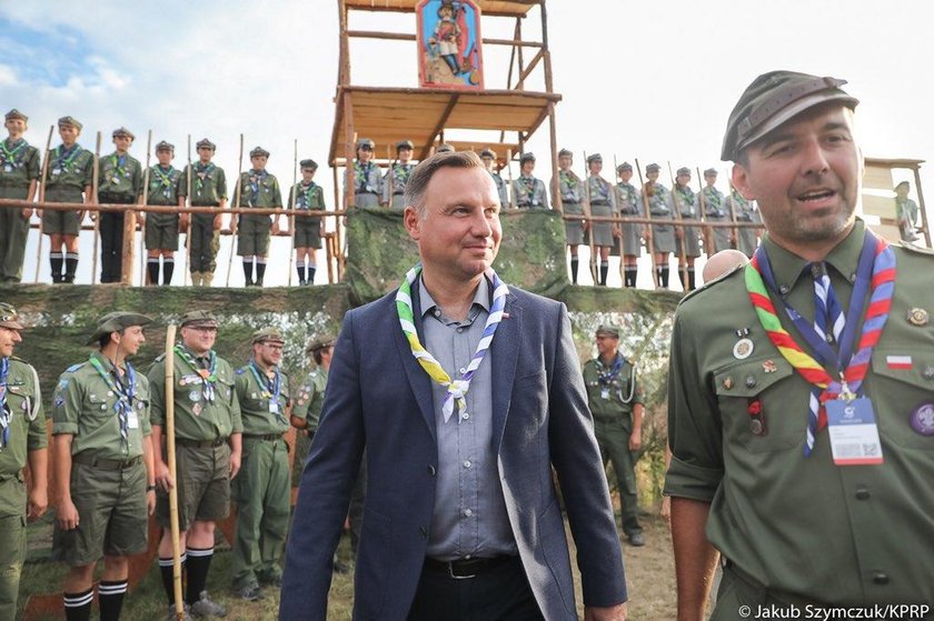 Prezydent Andrzej Duda uczestniczył w zlocie ZHP w Gdańsku