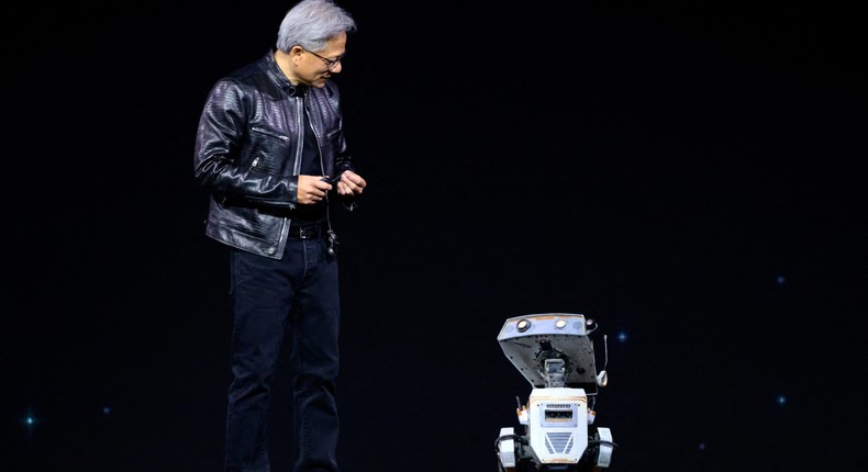 Jensen Huang sees the next wave of AI as being physical. JOSH EDELSON/Getty Images