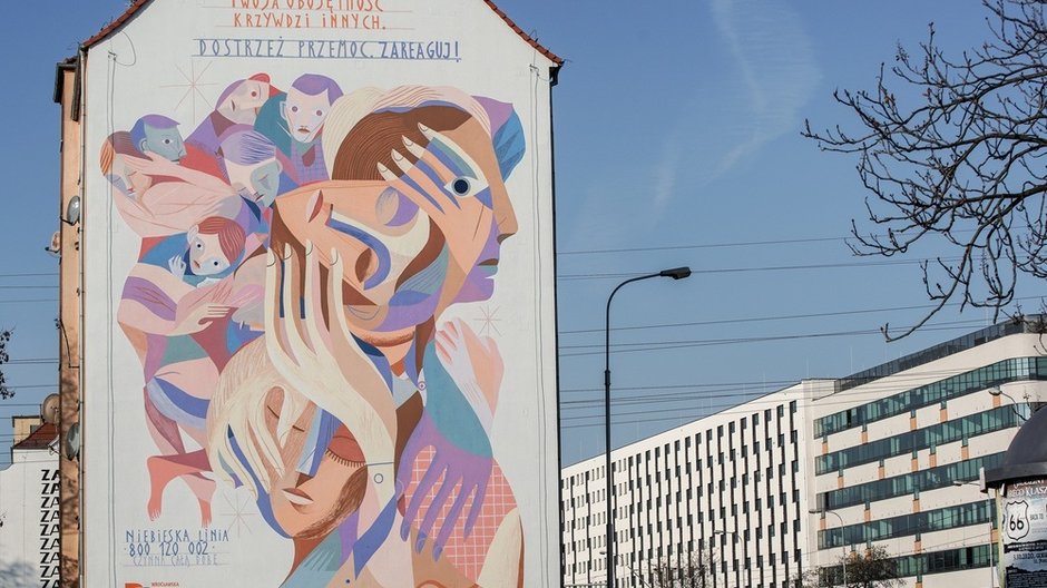 Mural przeciw przemocy odsłonięty we Wrocławiu