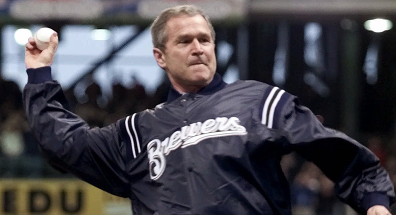 George W Bush first pitch