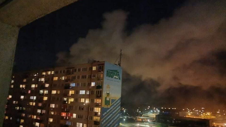 Pożar wieżowca w Toruniu