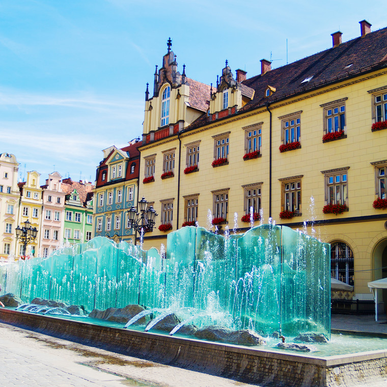 Wrocław na weekend": fontanna na rynku