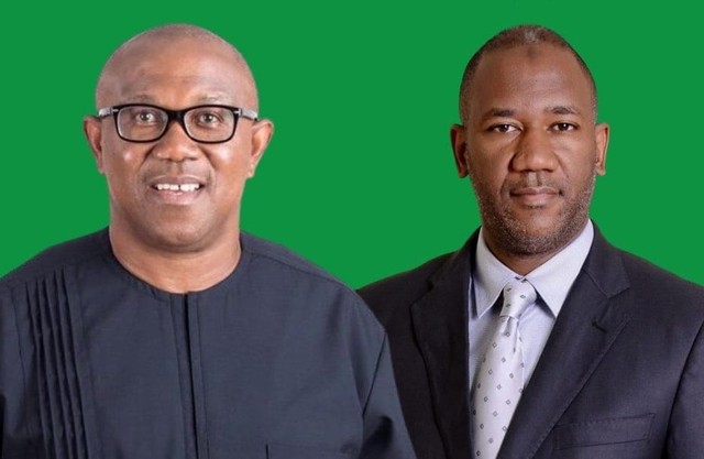 Peter Obi and his running mate, Datti Baba Ahmed.