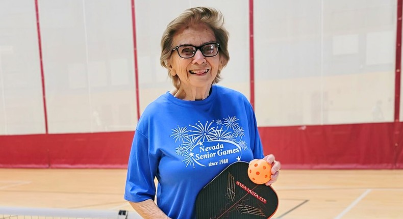 Leurene Hildenbrand, 91, is an avid pickleball player.Leurene Hildenbrand