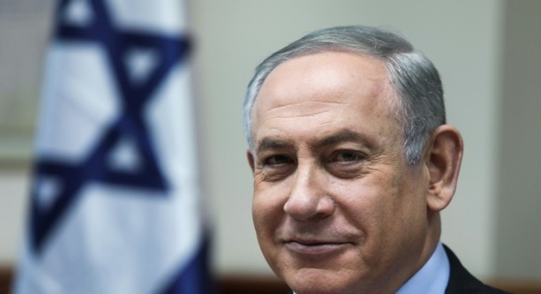 Israeli Prime Minister Benjamin Netanyahu chairs the weekly cabinet meeting in Jerusalem, on February 19, 2017