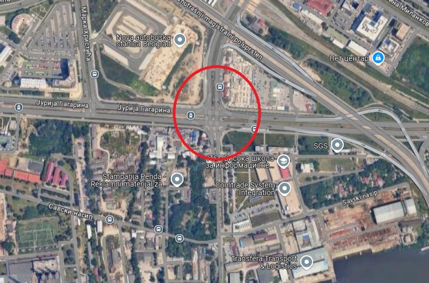 Kamera na raskrsnici ulica Jurija Gagarina i Antifašističke borbe