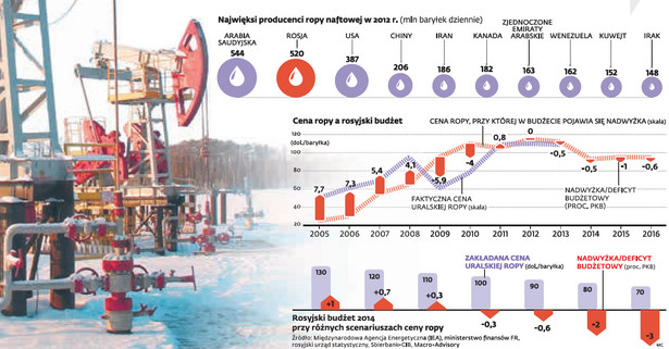 Najwięksi producenci ropy naftowej w 2012 r.