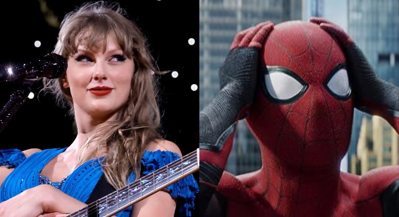 Taylor Swift just make Spider-Man look lame.Kevin Winter/TAS23/Getty Images; Sony/Disney