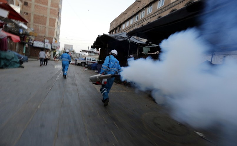 Władze zarządziły przeprowadzenie akcji odkażania ulic po tym, jak Światowa Organizacja Zdrowia (World Health Organisation, WHO) wydała ostrzeżenie o zwiększonym ryzyku rozprzestrzenienia choroby podczas obecnej pory deszczowej. Epidemia cholery trwa w Jemenie od kwietnia 2017 roku. Kosztowała już życie ponad 2 tysięcy osób. Zarażonych – według najnowszych danych – jest o wiele więcej. Ich liczbę szacuje się na 775 tysięcy. Cholera jest niebezpieczną zakaźną chorobą przewodu pokarmowego wywołaną przez spożycie wody skażonej bakterią przecinkowca cholery.