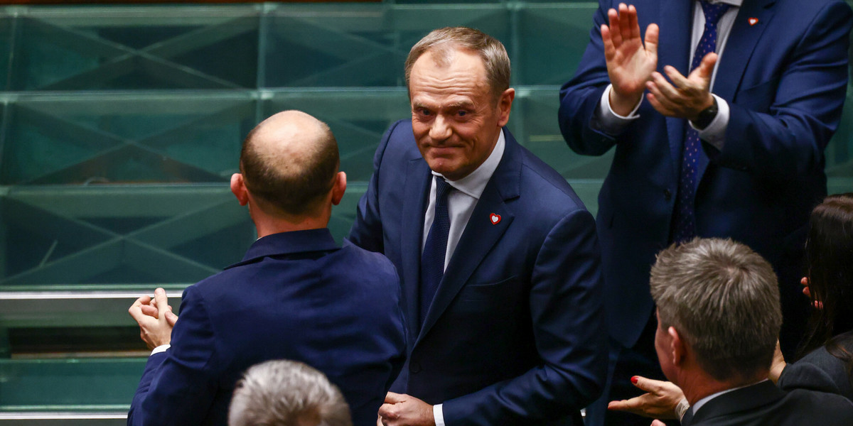 Donald Tusk w Sejmie po wyborze na premiera