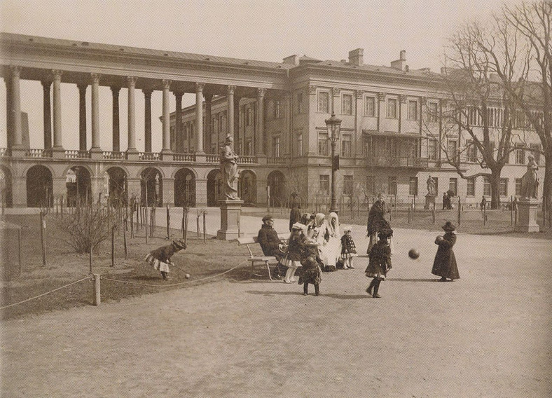 Pałac Saski od strony Ogrodu Saskiego, ok. 1895 r.