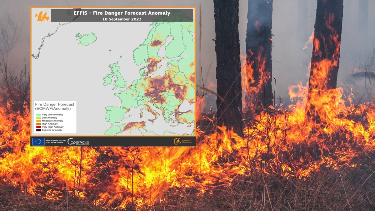 Polska na czarno na mapach. Pojawiło się ekstremalne zagrożenie pożarowe