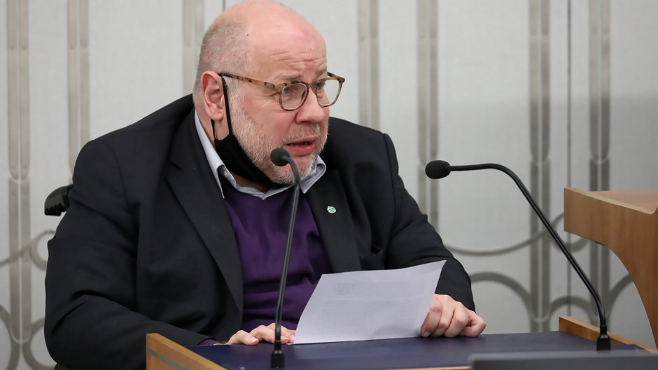Jan Filip Libicki na sali obrad Senatu. 29 października 2021 r.
