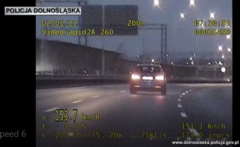 Kierowca BMW przy ograniczeniu do 80 km/h jechał z prędkością ponad 150 km/h