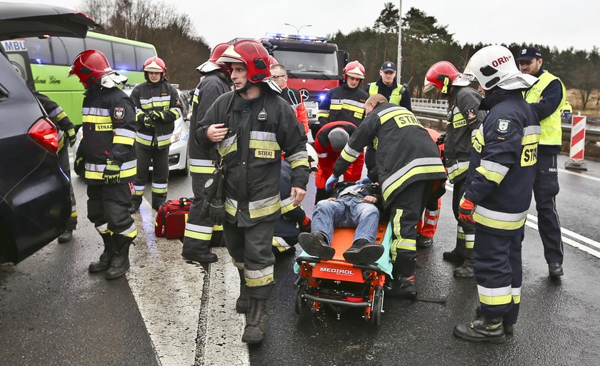 Groźny wypadek pod Zieloną Górą