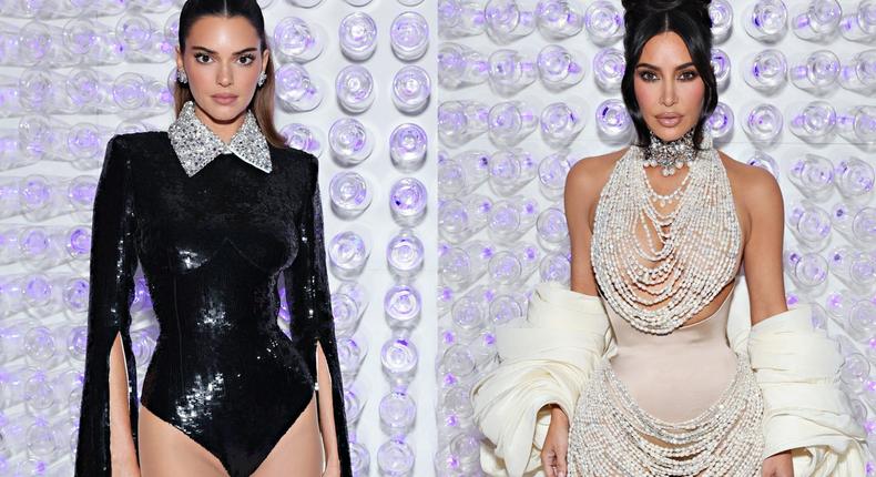 Kendall Jenner and Kim Kardashian at the 2023 Met Gala.Cindy Ord/Getty Images