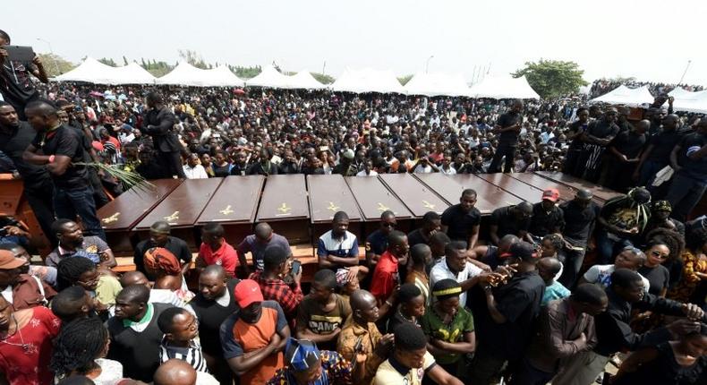 Scores of people were killed in herder-farmer clashes in Benue State last month -- a mass funeral was held in the state capital, Makurdi