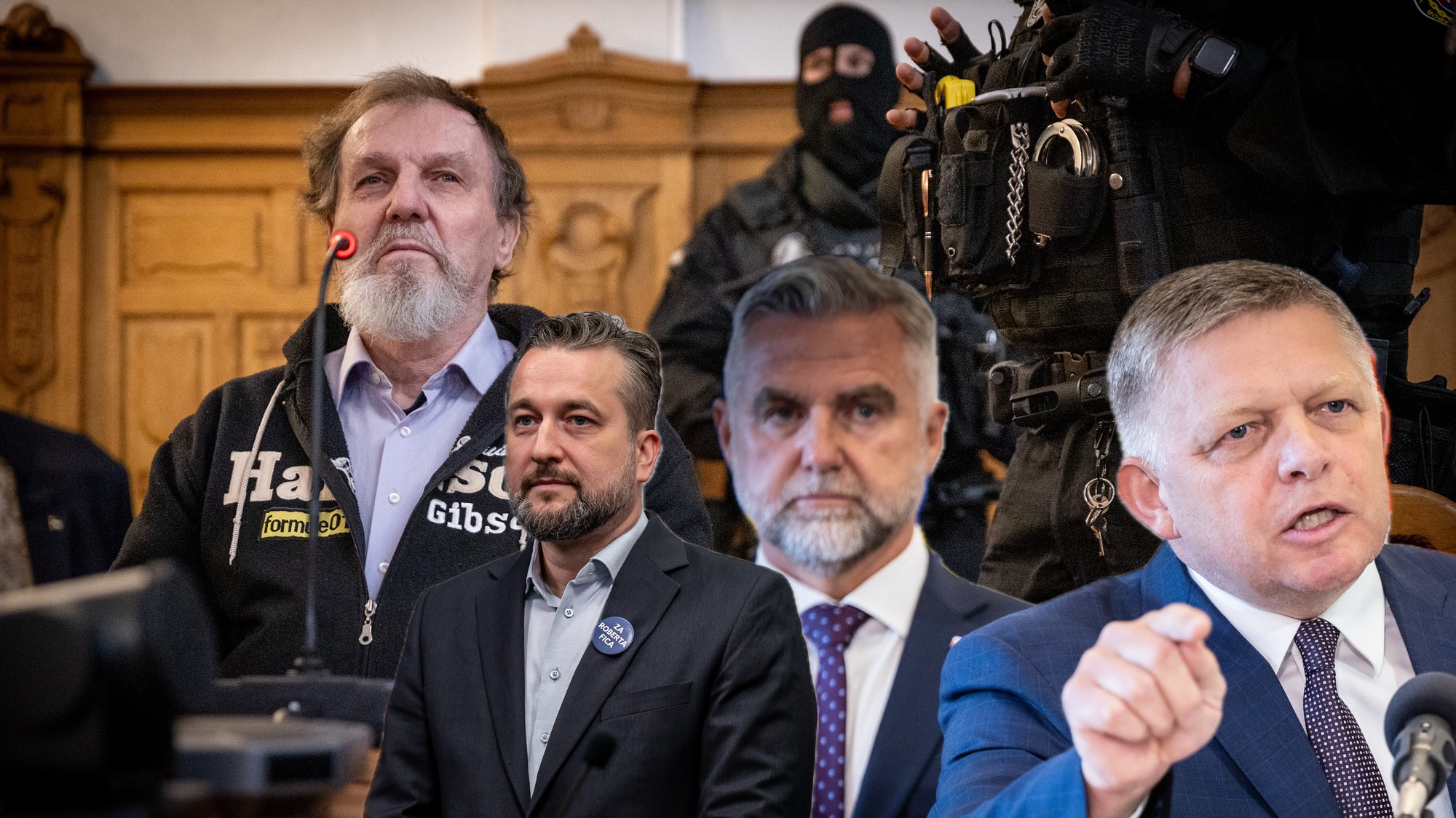Juraj Cintula na špecializovanom súde koláž