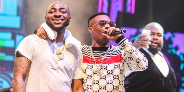 Two of Nigeria's biggest music stars Davido and Wizkid. (Daily Post)