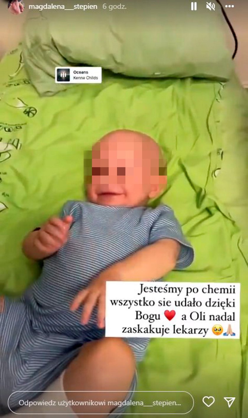 Syn Magdaleny Stępień i Jakuba Rzeźniczaka jest po kolejnej chemioterapii. 