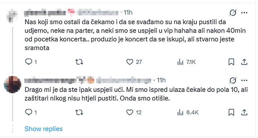 Komentari nakon Čolinog koncerta