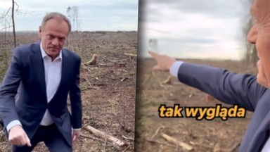 Tusk wytknął Morawieckiemu niespełnioną obietnicę. Pokazał "księżycowy krajobraz" [WIDEO]