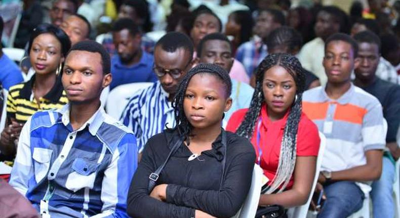 UNILAG undergraduates listening to industry experts on career tips and development. (Pulse)