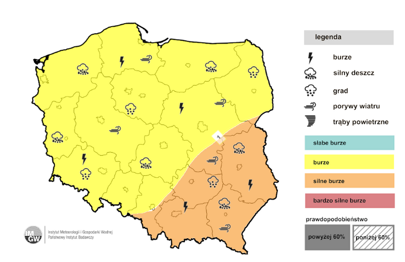 Dziś burze niewykluczone są w całym kraju, ale najsilniejsze będą na południowym wschodzie