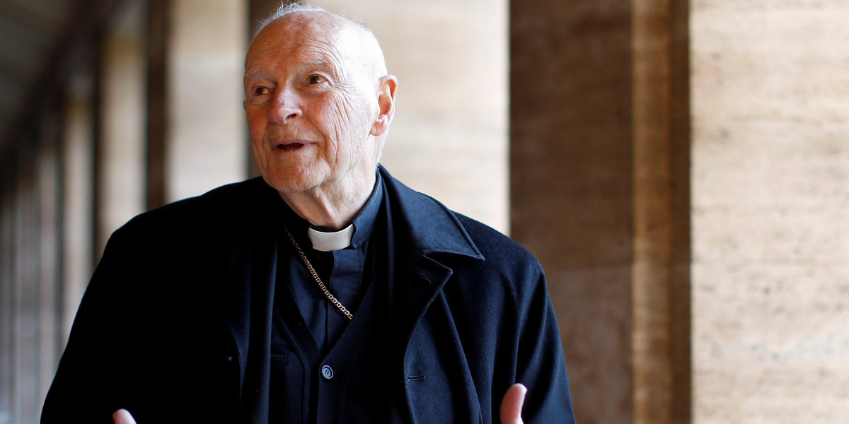 FILE PHOTO: Cardinal McCarrick from U.S. arrives for a meeting at the Synod Hall in the Vatican