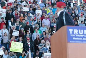 Republican Presidential Candidate Donald Trump Holds Primary Election Rally In Alabama
