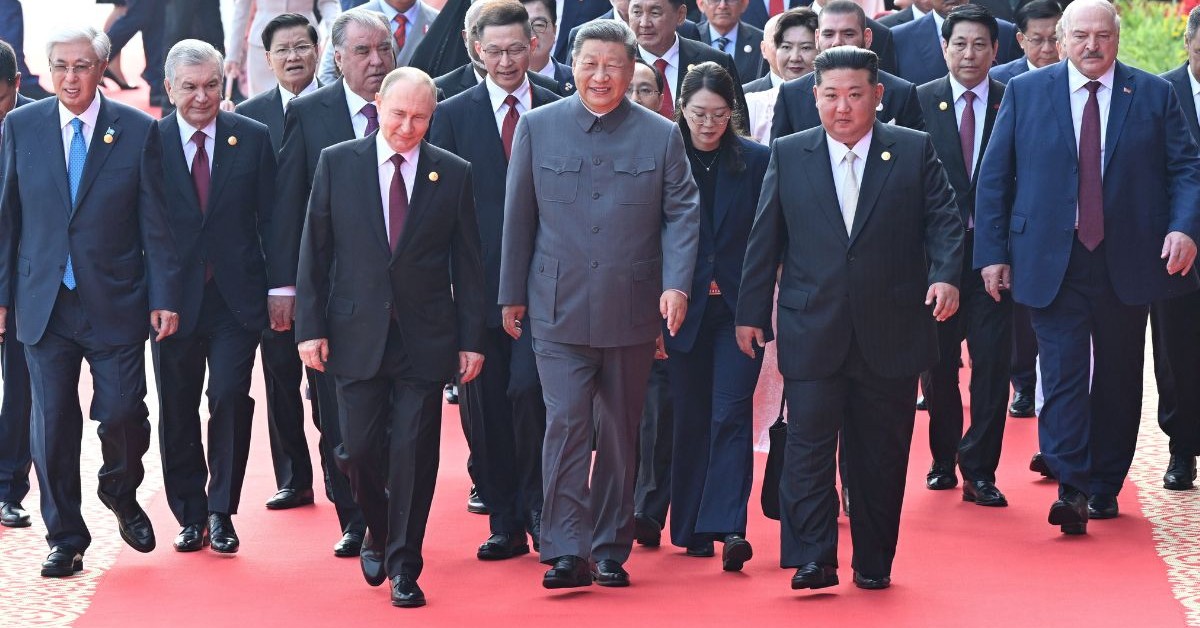 A bizarre dialog  between 3  dictators in Beijing. There is simply a recording