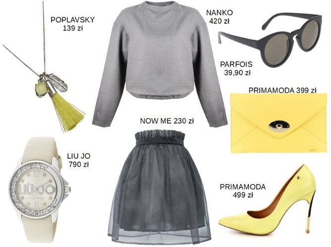 Szarość i żółć - oryginalne połączenie kolorów na lato