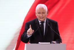 Prezes Jarosław Kaczyński na konwencji PiS w Końskich