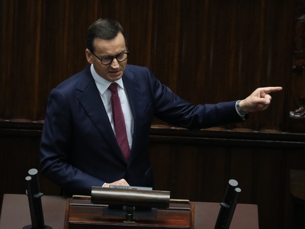 Mateusz Morawiecki na posiedzeniu Sejmu