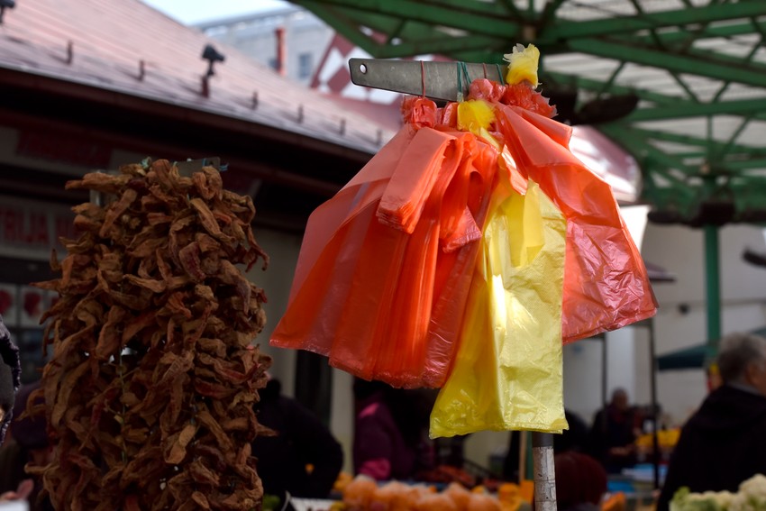 Plastične kese, pijaca, ribarnica