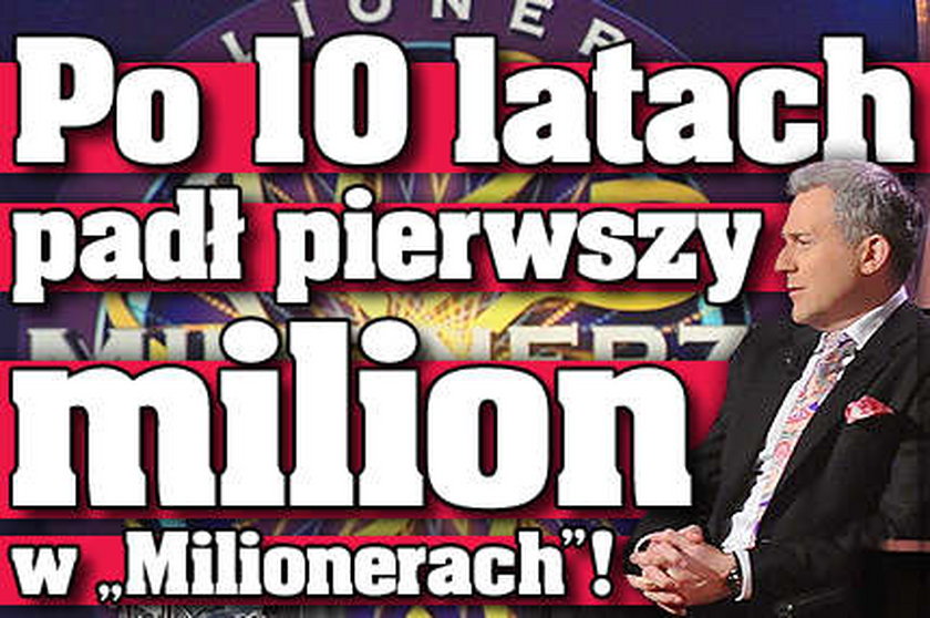 Pierwszy milion w "Milionerach"!