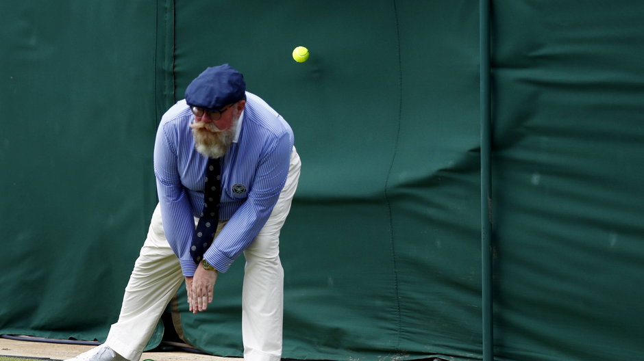 Sędzia liniowy podczas Wimbledonu 2019