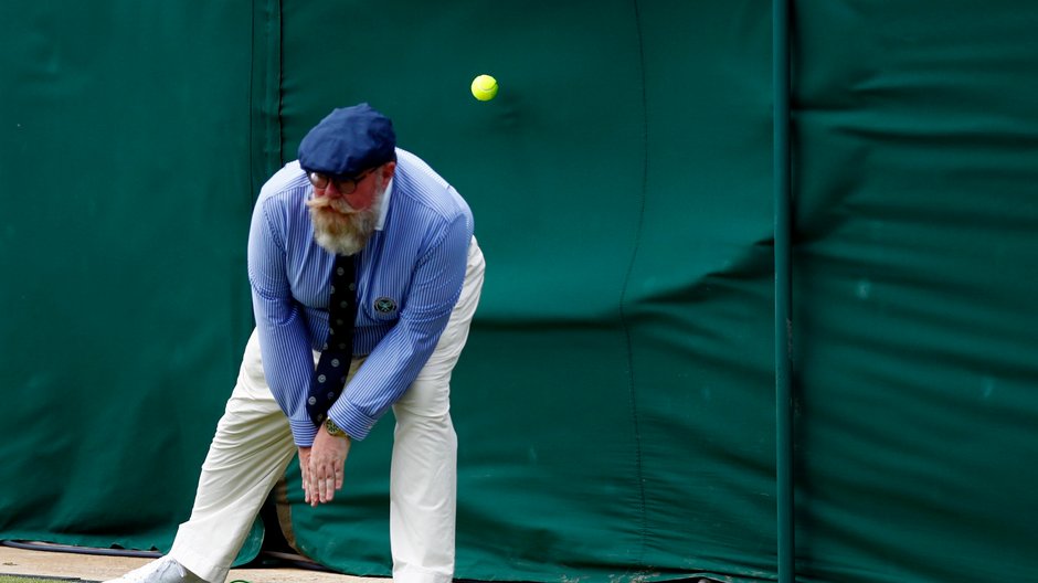 Sędzia liniowy podczas Wimbledonu 2019