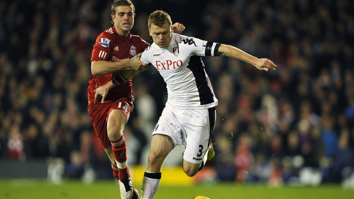 Fulham Londyn pokonał Liverpool FC 1:0 (0:0) w meczu 14. kolejki Premier League. Rywale Wisły Kraków w Lidze Europy przerwali passę 11 spotkań bez porażki drużyny The Reds.