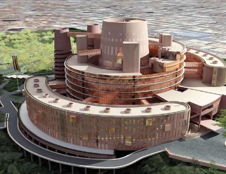 A model of Zimbabwe's new 650-seater parliament 