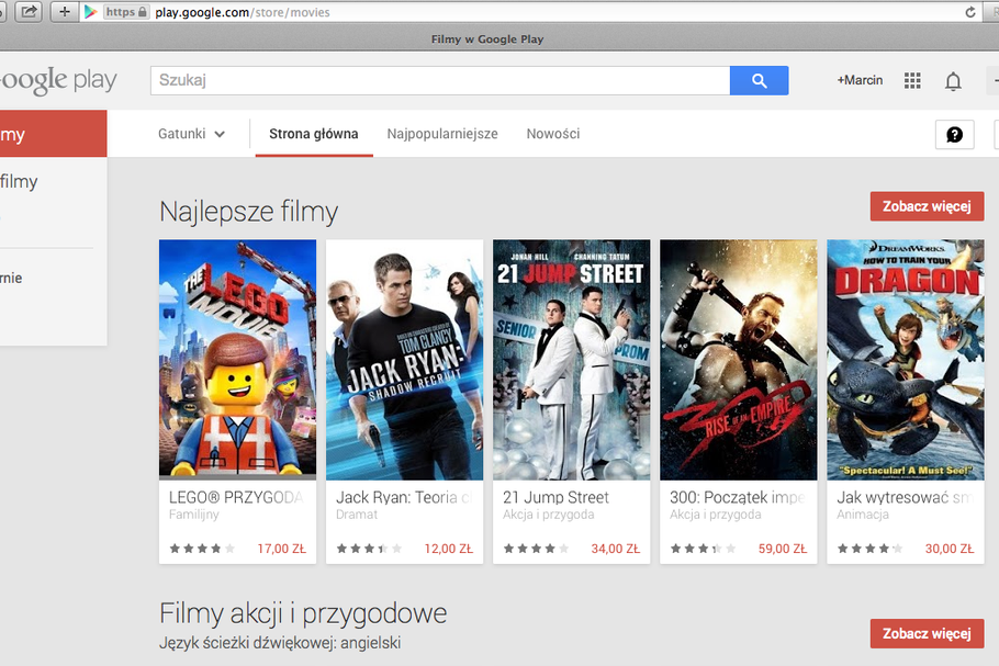 Filmy w Google Play