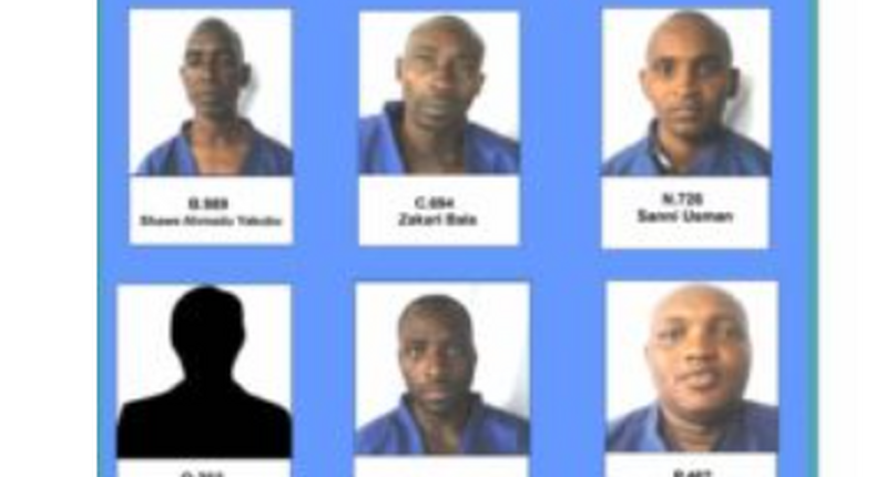 Faces of fleeing inmates  (NCS) 