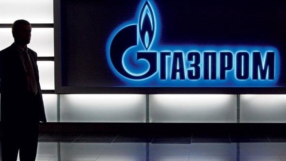 Logo Gazpromu, fot. Igor Kubedinov/Itar-Tass/Forum