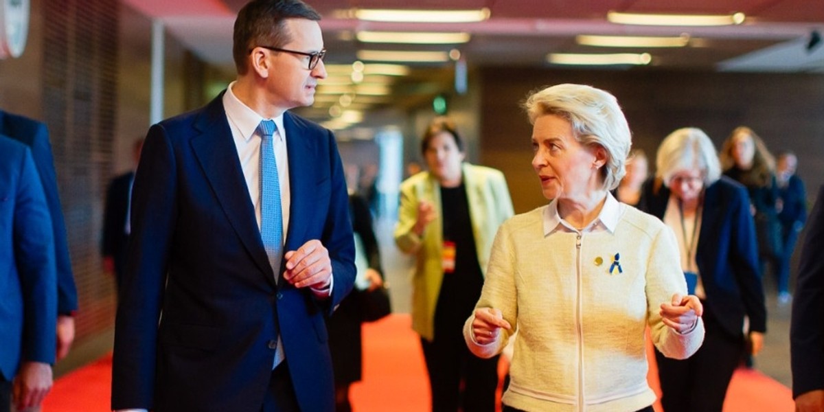 W Konferencji Darczyńców dla Ukrainy bierze udział szefowa KE Ursula von der Leyen. 