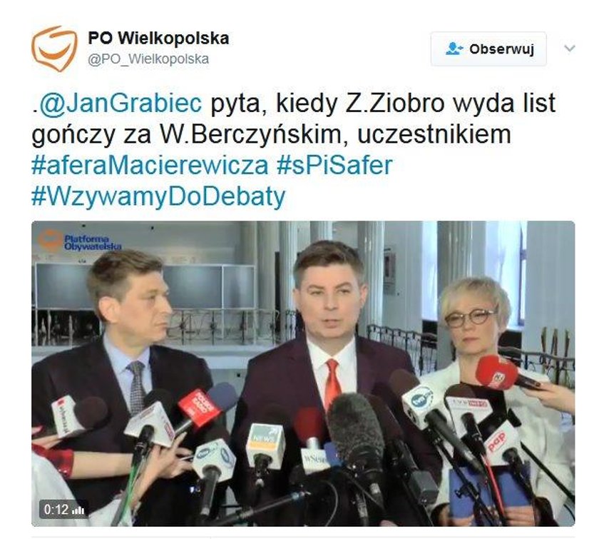 PO chce listu gończego za Berczyńskim?